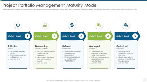 Project Portfolio Management Maturity Model Presentation Graphics