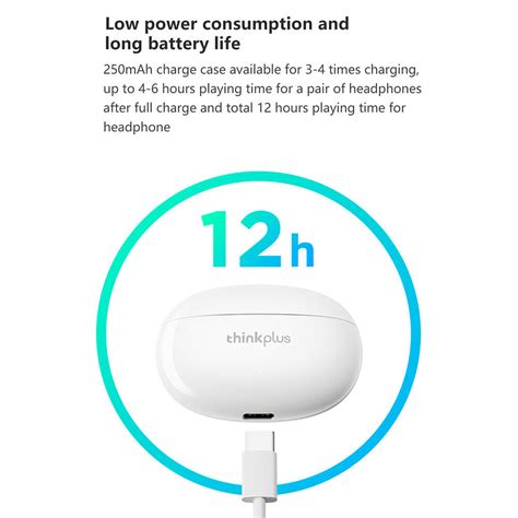 Lenovo Thinkplus Tws Earphone Bluetooth 53 Xt88 Black