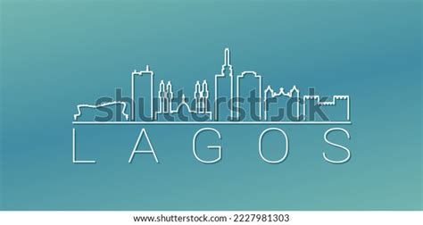 Lagos Nigeria Skyline Linear Design Flat Stock Vector (Royalty Free) 2227981303 | Shutterstock