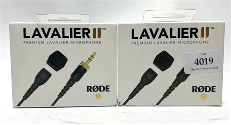 Lot - Two Microphones marked Rode Lavalier II in sealed boxes