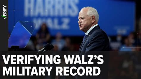 Verifying Tim Walz Military Service And Stolen Valor Claims