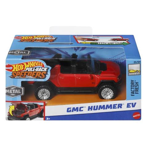 Masinuta Metalica Cu Sistem Pull Back Hot Wheels GMC Hummer EV Scara 1 43 MTHPR70 HWH45