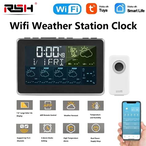 Horloge De Station M T O WiFi Tuya Hygrom Tre Therye Radio Onde R