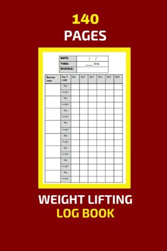 Weight Lifting Log Book Workout Log Book And Fitness Planner For Men