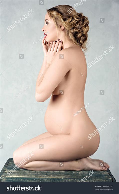 Closeup Beautiful Pregnant Nude Lady Elegant Stock Photo Shutterstock