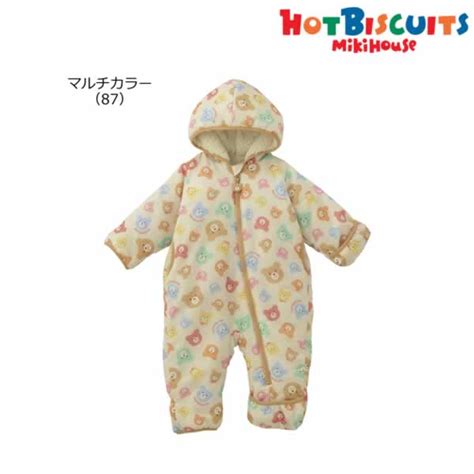 楽天市場ミキハウス ホットビスケッツ MIKIHOUSE Hot Biscuits 総柄中綿ジャンプスーツ 男の子 女の子 ベビーe 子供服ノン