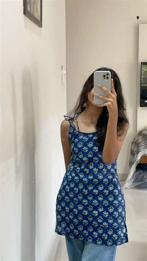 blue kurti outfit  jeans blue short kurti outfit kurti inspo
