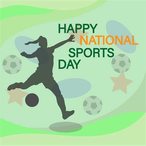 Premium Vector Free Vector Gradient National Sports Day Theme Template