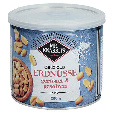 Mr Knabbits delicious Erdnüsse geröstet gesalzen 200g Online