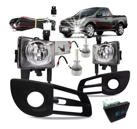 Kit Completo Farol Milha Auxiliar Neblina 2 Super Led 72wt Nova