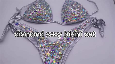 Sparkling Sexy Women Swimwear Crystal Bikini Bling Luxury Diamond Rhinestone Bikini Buy