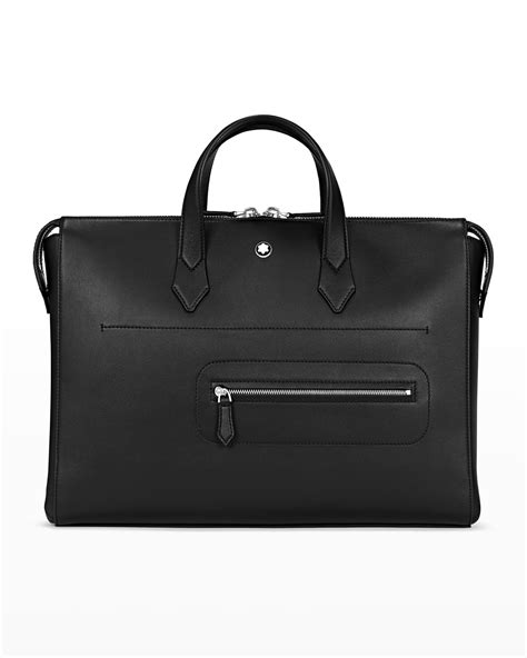 Montblanc Men S Meisterst Ck Neo Leather Briefcase Bag Neiman Marcus