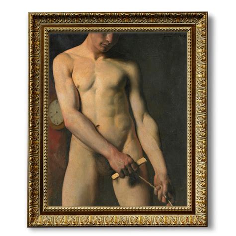 Moody Classical Nude Male Study Antique Male Nude Painting Pascal Dagnan Bouveret High