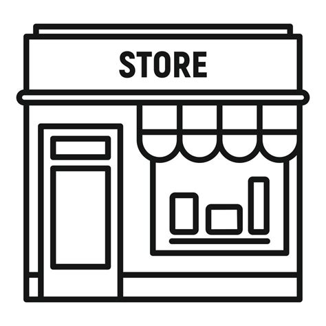Street Shop Store Icon Outline Style 14480788 Vector Art At Vecteezy