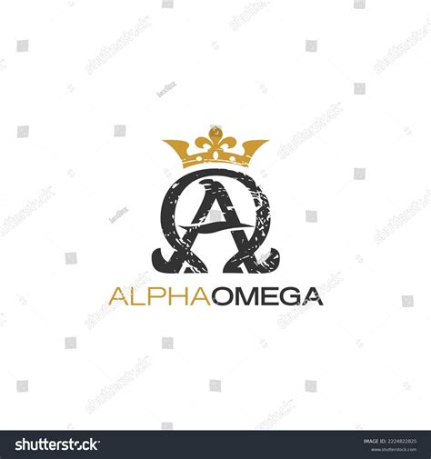 Rustic Alpha Omega Logo Design Template Stock Vector Royalty Free