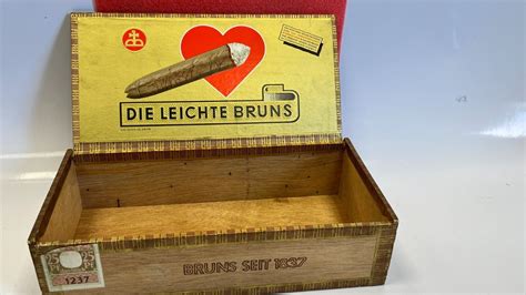 Große Holz Zigarren Schachtel Leichte Bruns 25pf Pfennig eBay