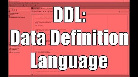 Ddl Data Definition Language Youtube