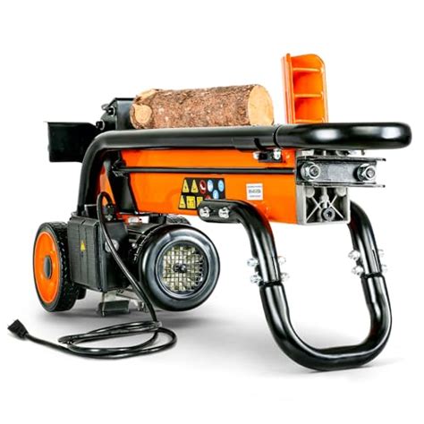 electric log splitter  splitting wood  breeze   top