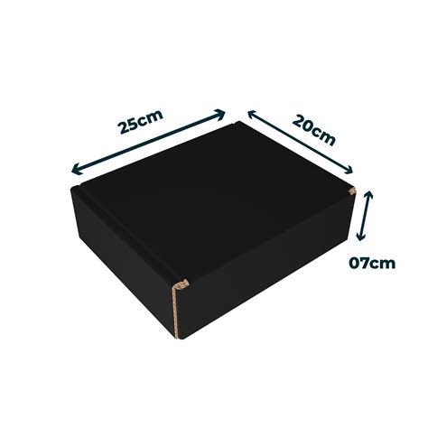 Caja Autoarmable E commerce 25x20x07cm Negro sin impresión Cajas mas