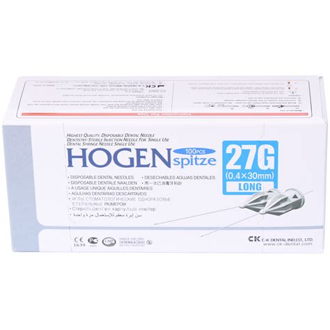 Иглы карпульные Hogen Spitze 27G 0.4x30мм 100шт C-K Dental купить в ...
