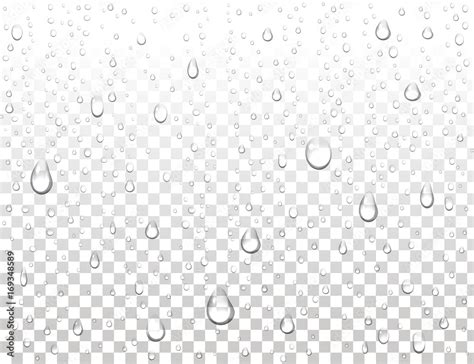 Realistic Pure Water Drops On Isolated Background Clean Water Drop