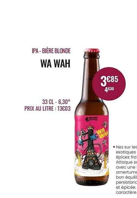 Promo Ipa Biere Blonde Wa Wah Chez Nicolas ICatalogue Fr