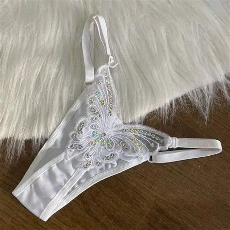 Calcinha Borboleta Fio Dental Sexy Lingerie Tanga Feminina Sensual Regulagem Shopee Brasil