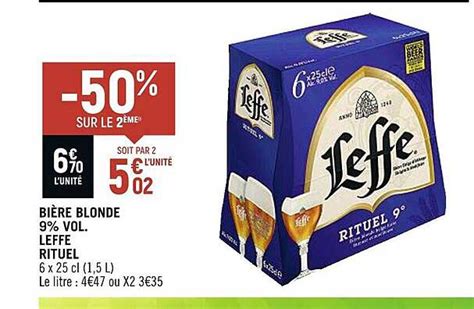 Promo Bière Blonde 9 Vol Leffe Rituel chez Spar iCatalogue fr