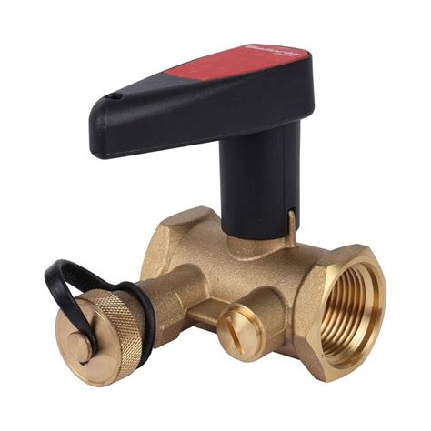 Запорный ручной клапан БРОЕН basic с дренажем резьбовой dn 25 pn 25 kvs ...