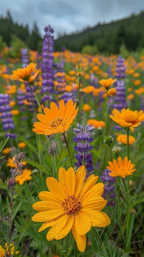 Wild Flowers In Oregon Landscape Stock Photo Image Of Bouquet Hand