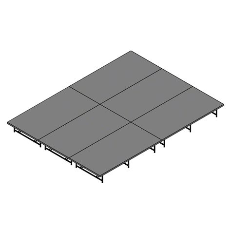 Staging 101 STAGE19216 12'x16' Portable Stage 16"-24"H | StageDrop