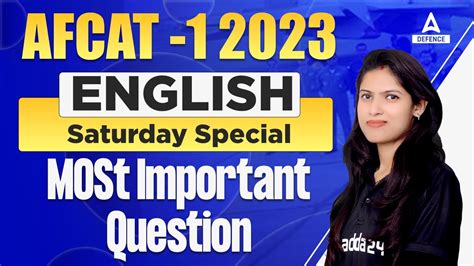 Afcat English Saturday Special Most Important Question By