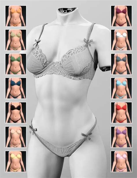 Genesis 的 X Fashion 棉质内衣 X Fashion Cottom Lingerie for Genesis Genesis Clothing DAZ DDL