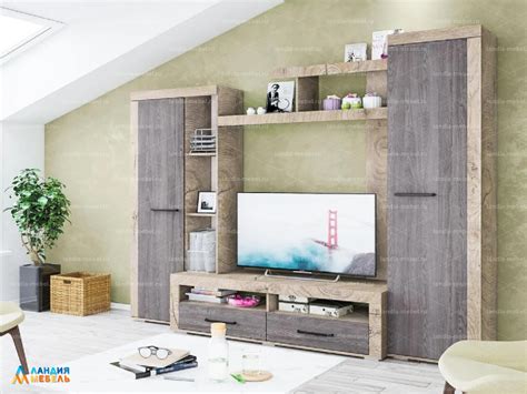 Купить Гостиная Марсель-4 цвет: дуб эндгрейн/ясень анкор темный в Орле ...