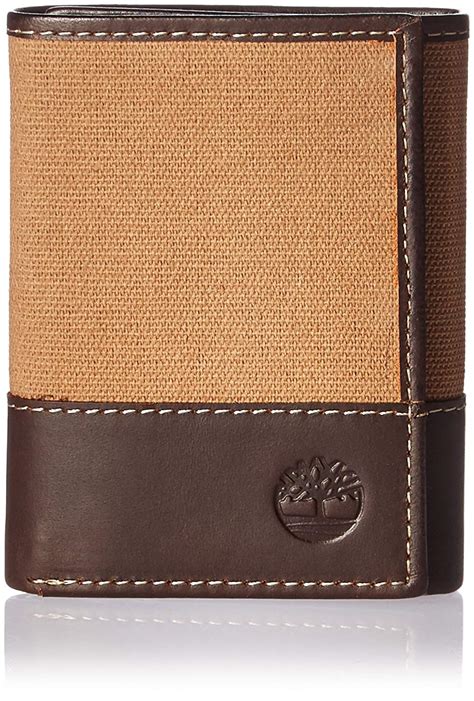 Timberland Men S Canvas Leather Trifold Wallet Paul Smith