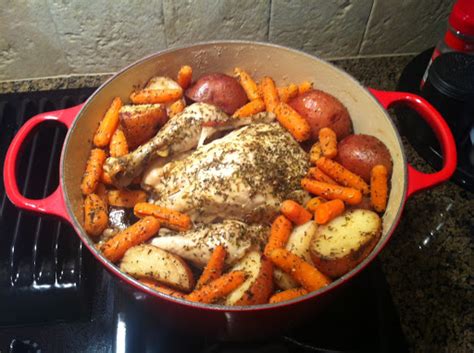 Roasted Whole Chicken And Vegetables Dutch Oven Recipe 4 5