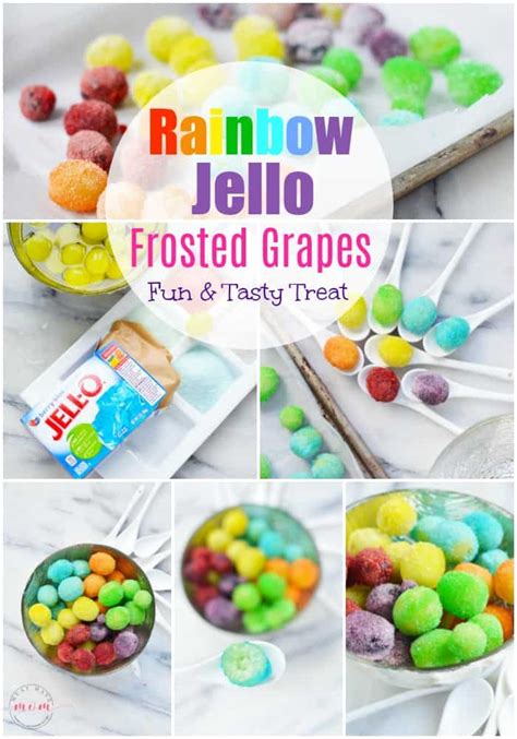 Rainbow Jello Frosted Grapes Recipe - Must Have Mom