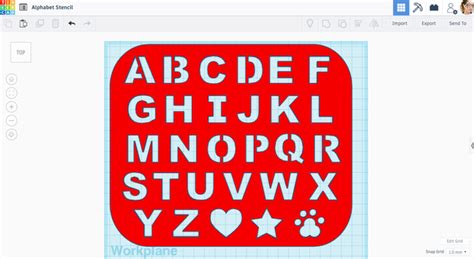 Easy 3d Print Stencil Tinkercad