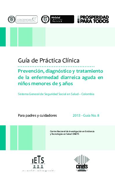 Pdf Guía De Practica Clínica Para Prevención Diagnóstico Y