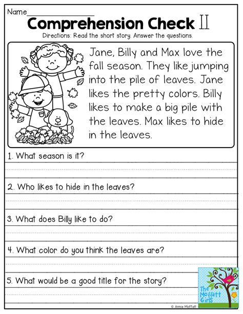 3rd grade reading comprehension worksheets – Artofit