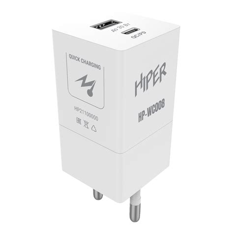 Сетевое зарядное устройство HIPER HP-WC008 из каталога Сетевые зарядные ...