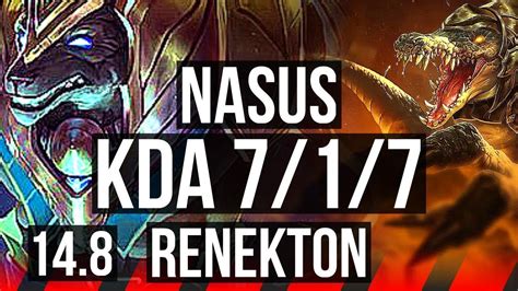 NASUS Vs RENEKTON TOP 7 1 7 2000 Games NA Master 14 8 YouTube