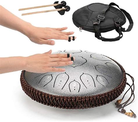 Steel Tongue Drum 15 Notes, Hand Drum D Major Percussion Instrument, 14 ...