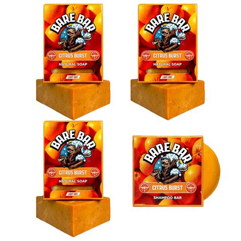 Bare Bar Citrus Burst Natural Soap Bar Bare Bar