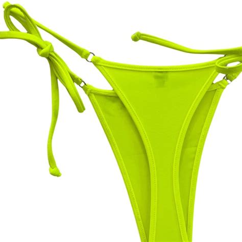 Electric Lemonade Brazilian Tie Sides Bikini Bottom Micro Gigi