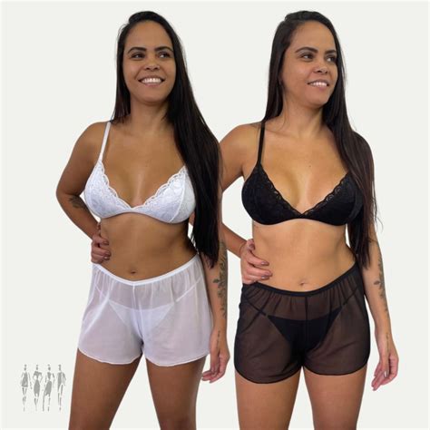 Kit Conjuntos Feminino Lingerie Sensual Tr S Pe As Calcinha Suti E