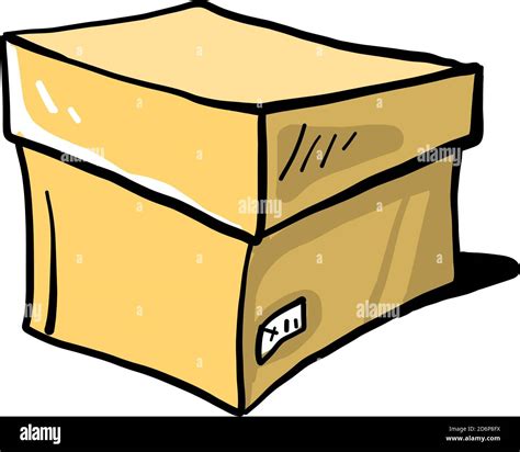 Closed Box Illustration Vector On White Background Stock Vector Image