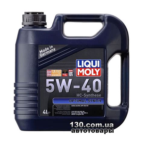 Liqui Moly Optimal Synth 5W-40 — synthetic motor oil — 5 l