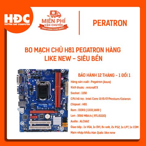 BO MẠCH CHỦ MAINBOARD H81 PEGATRON HÀNG NHẬP KHẨU HÀN QUỐC LIKE NEW