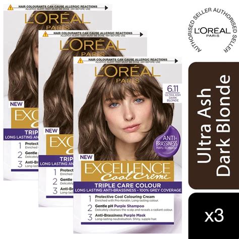 L Oreal Paris Excellence Creme Permanent Hairdye Ultra Ash Dark Blonde Pk